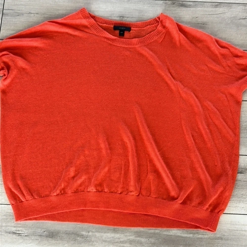 J. Crew 100% linen size XXS orange oversized top
